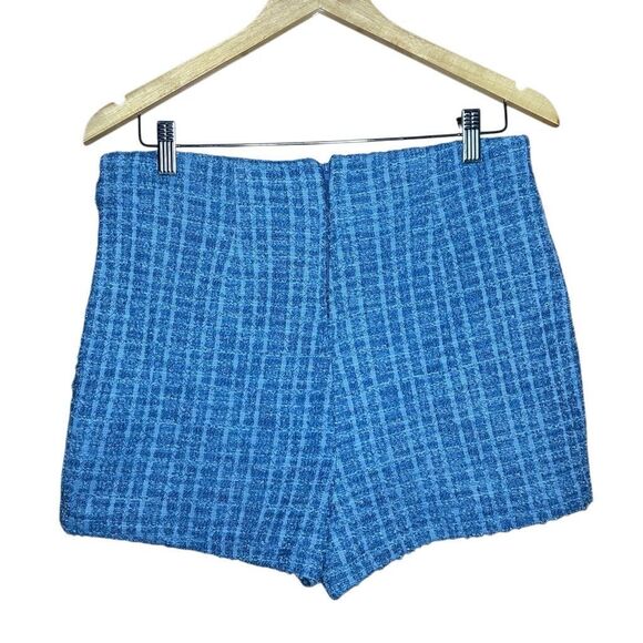 Madden NYC Blue Long Sleeve Tweed Bomber Jacket Tank Top Skort 3 Piece Set - Picture 12 of 15